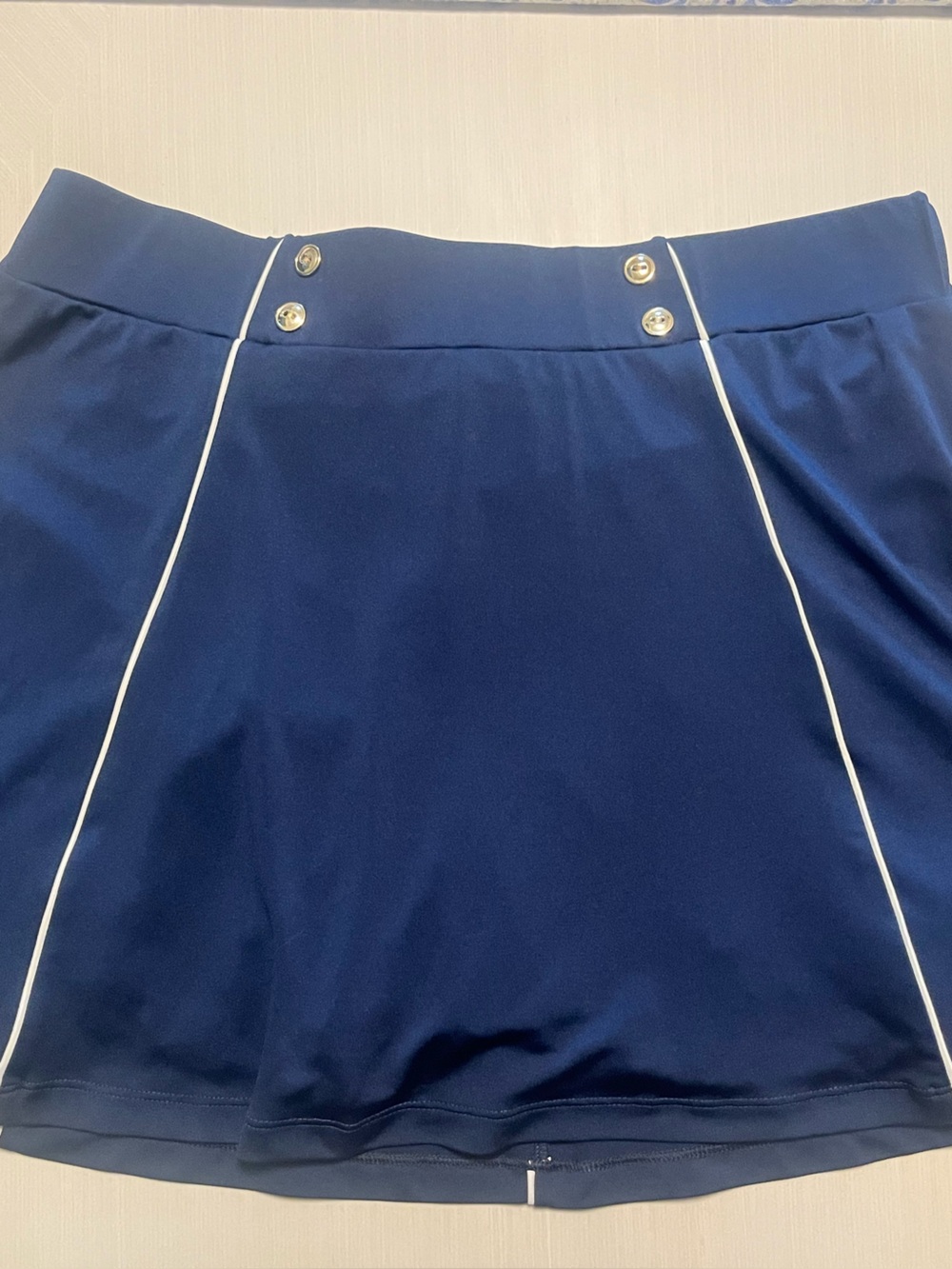 Tuckernuck Navy Athletic Skort with White Piping